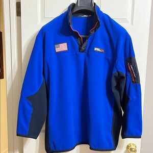 Ralph Lauren Blue and Black Fleece with Logo